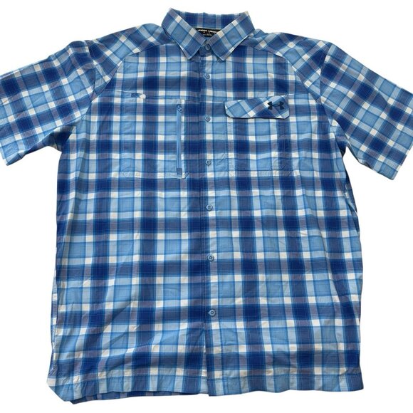Under Armour Fish Hunter Button shirt Men's size L - Picture 1 of 3